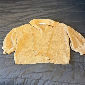 Zara Women's V-Neck Sweater in Warm Brown
